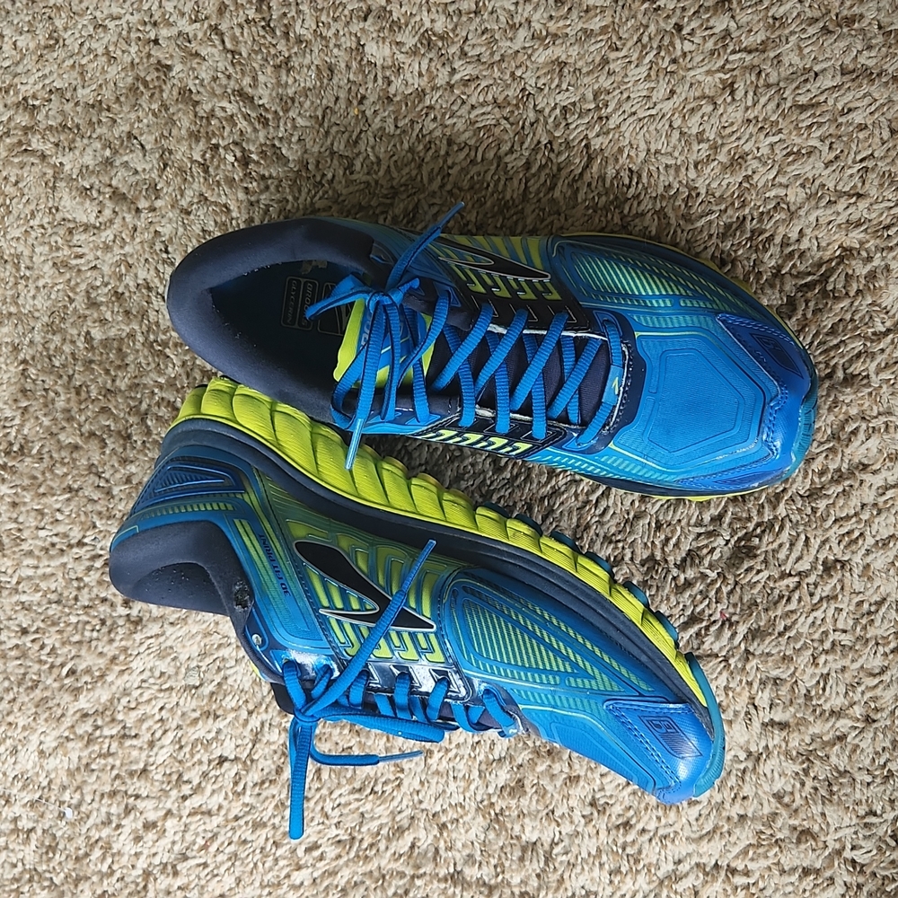 Brooks Glycerin G13 superDNA 3D Fit Print Men's 10.5 D Blue-Lime
